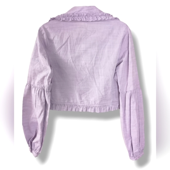 NWT Lorraine Holmes Cropped Top/Jacket in Lilac $319 Small 💜 - Picture 3 of 7
